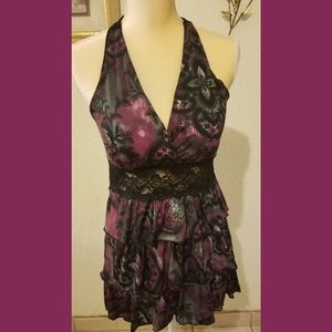 Purple and black blouses